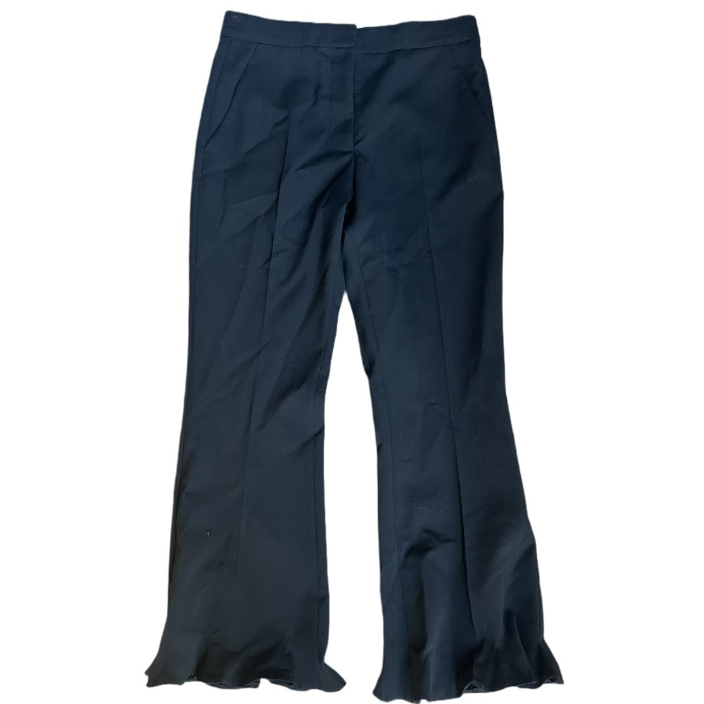 Stella McCartney black ruffled hem trousers
